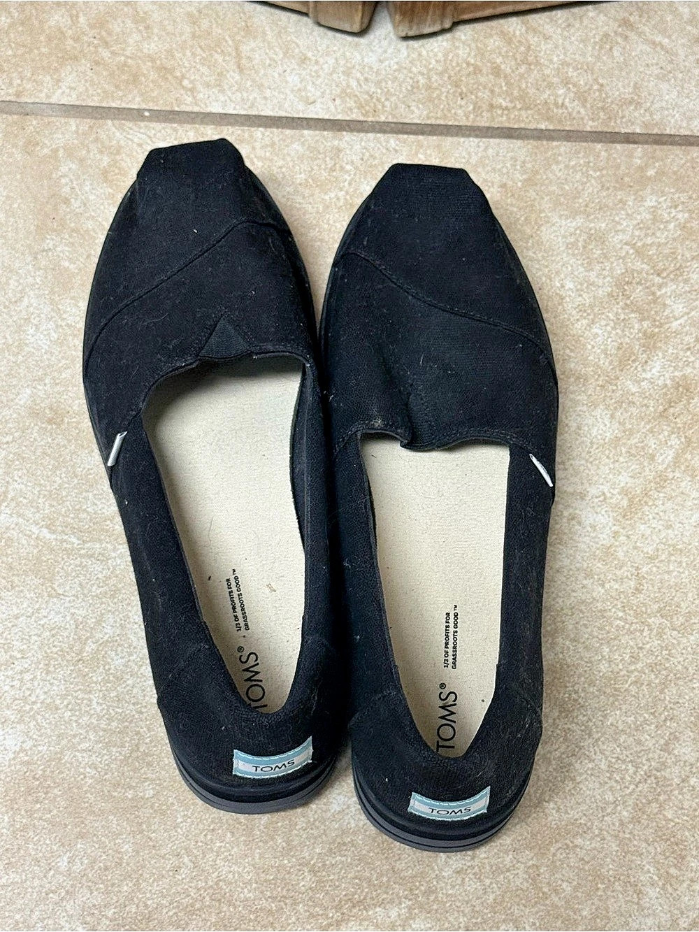 TOMS Classic Black Sneakers US 12